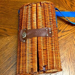 Gray Goose bottle carrier , is empty. It holds 2 bottles. In great condition.